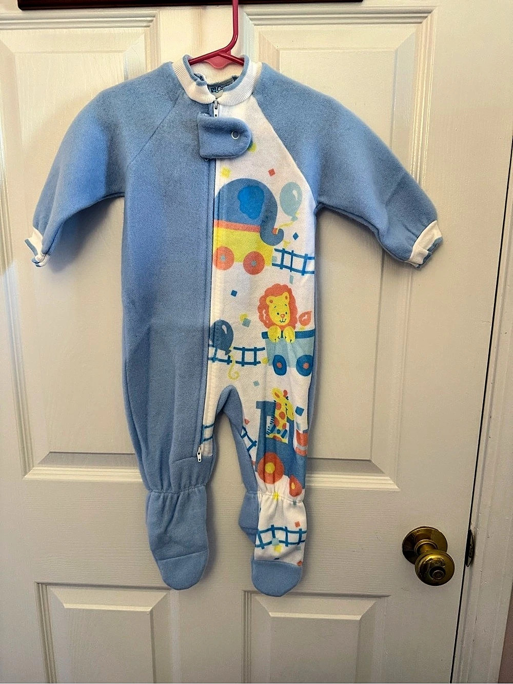 Vintage 80s 90z Carter's Baby Footed Fleece Sleeper 12 Months